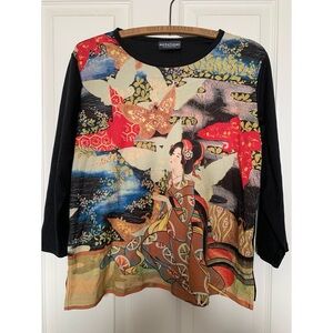 Notations Y2K Style 3/4 Length T Shirt